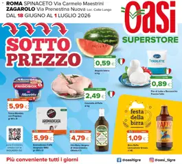 Anteprima dell'opuscolo Oasi volantino Superstore Zagarolo dal negozio Oasi valido da 18/06/2026
