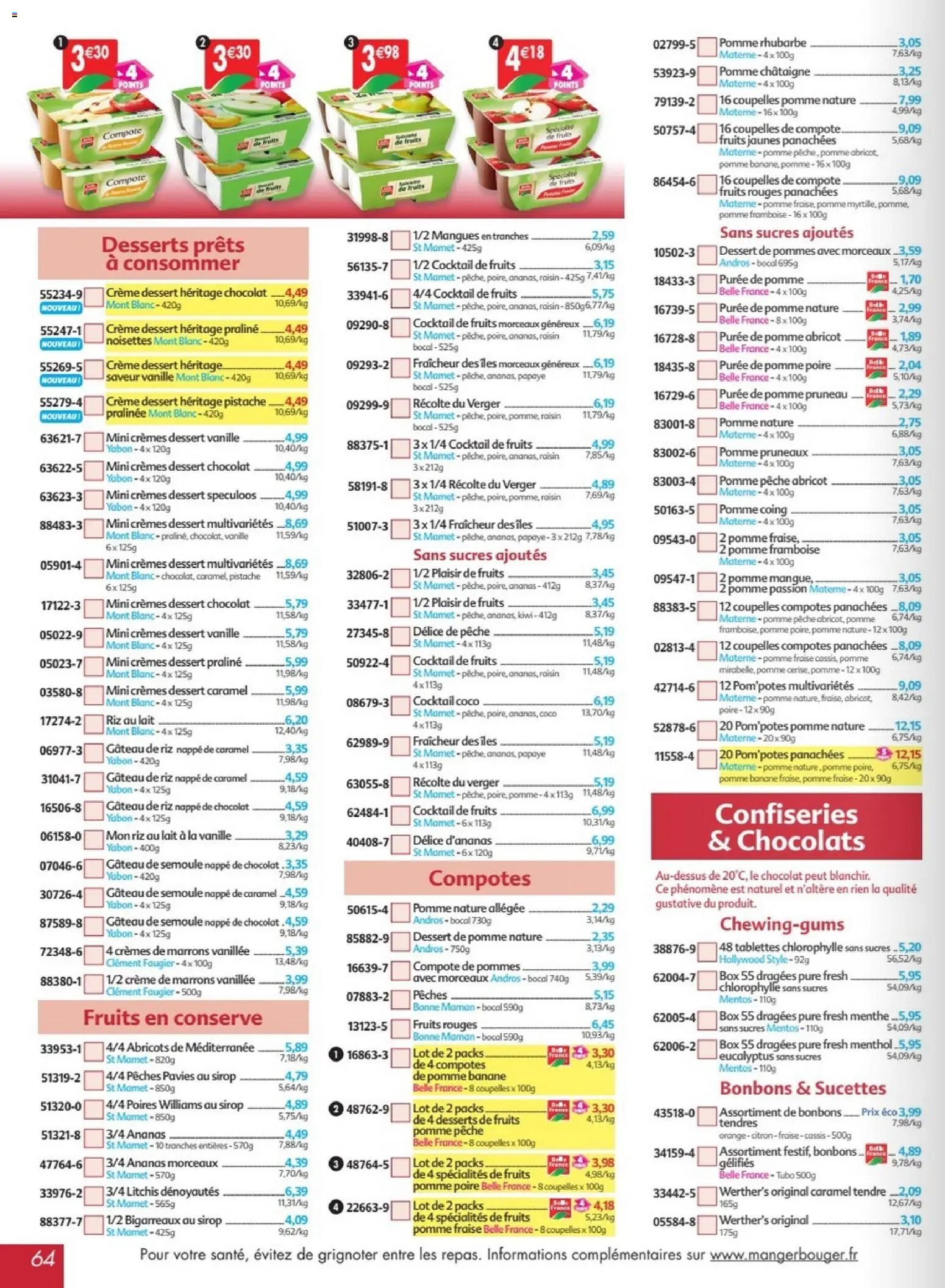 Prévisualisation de Maximo catalogue epicerie du magasin Maximo formulaire valide 24/08/2026 - Dessert, Cocktail, Kiwi, Pêches, Lait, Confiseries, Nappe, Fruits en conserve