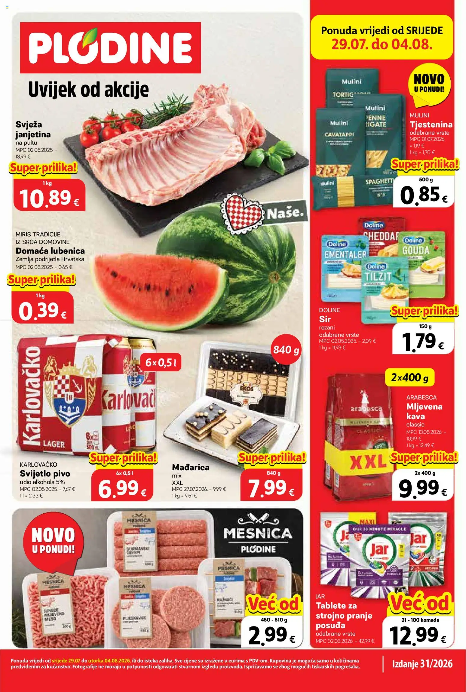 Pregled letka Plodine Katalog trgovine Plodine vrijedi od 29.07.2026