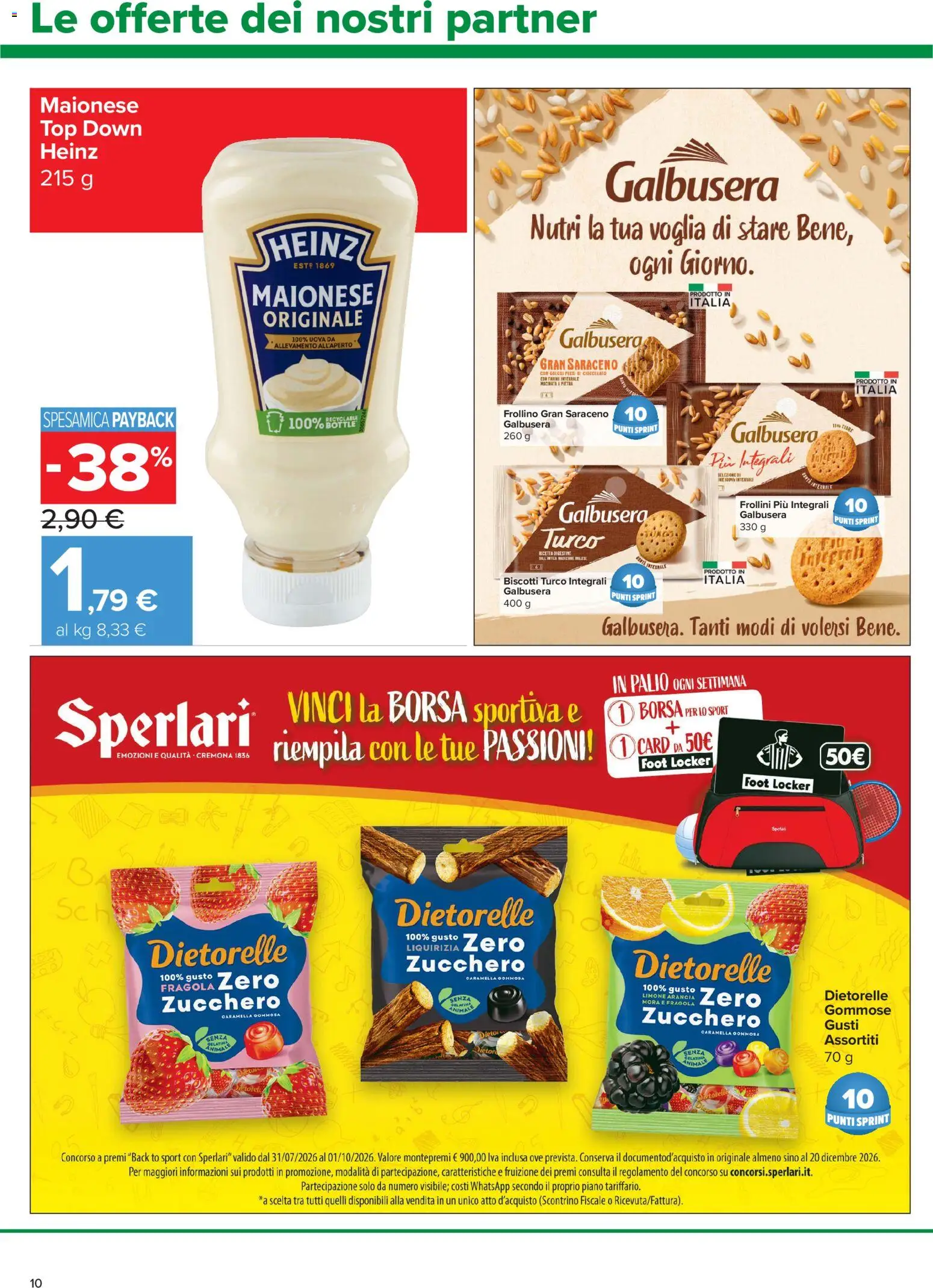 Anteprima dell'opuscolo Carrefour volantino dal negozio Carrefour valido da 27/08/2026 - Biscotti, Zucchero, Limone, Top, Maionese, Arancia, Farina integrale, Macinato