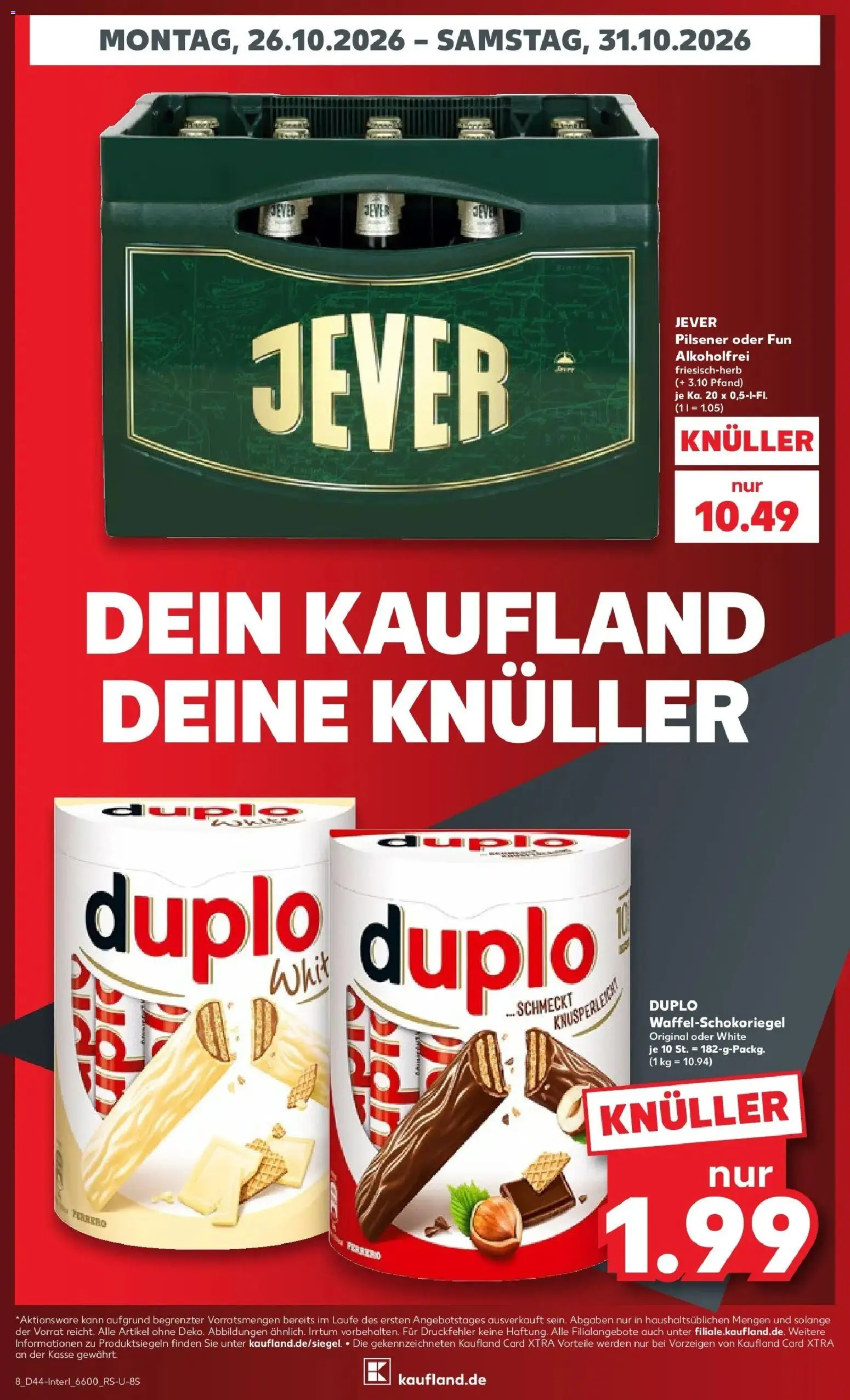 Vorschau von dem Prospekt des Geschäftes Kaufland, gültig ab dem 26.10.2026 - Jever