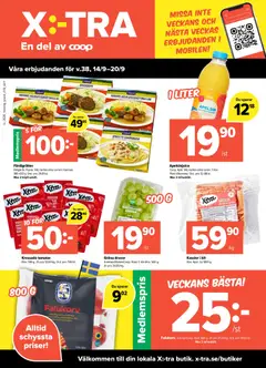 Förhandsgranska reklamblad Coop X:-TRA erbjudanden från butik Coop X:-TRA gäller från 14/09/2026