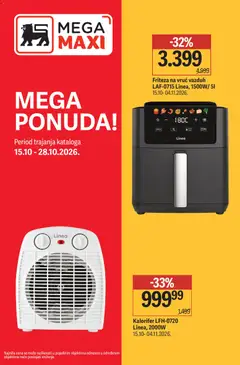Pregled Mega Maxi kataloga - važi od 15.10.2026