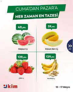 Kim Market Kim Market - Cuma’dan Pazar’a 15.05.2026 - Broşürünün önizlemesi