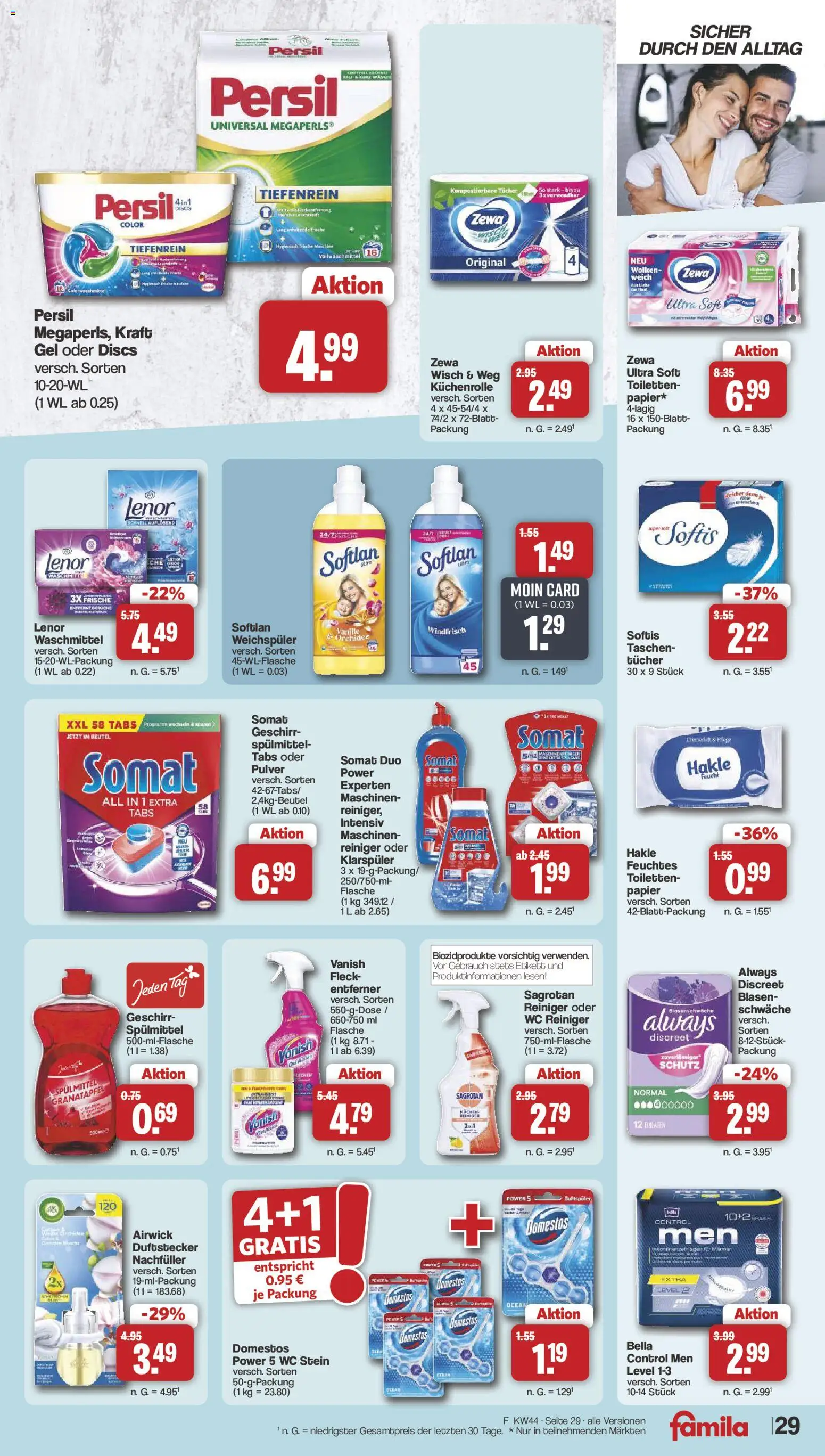 Vorschau von dem Prospekt des Geschäftes Famila Nordwest, gültig ab dem 26.10.2026 - Granatapfel, Orchidee, Taschen, Küchenrolle, Waschmittel, Vanille, Lenor, WC Stein