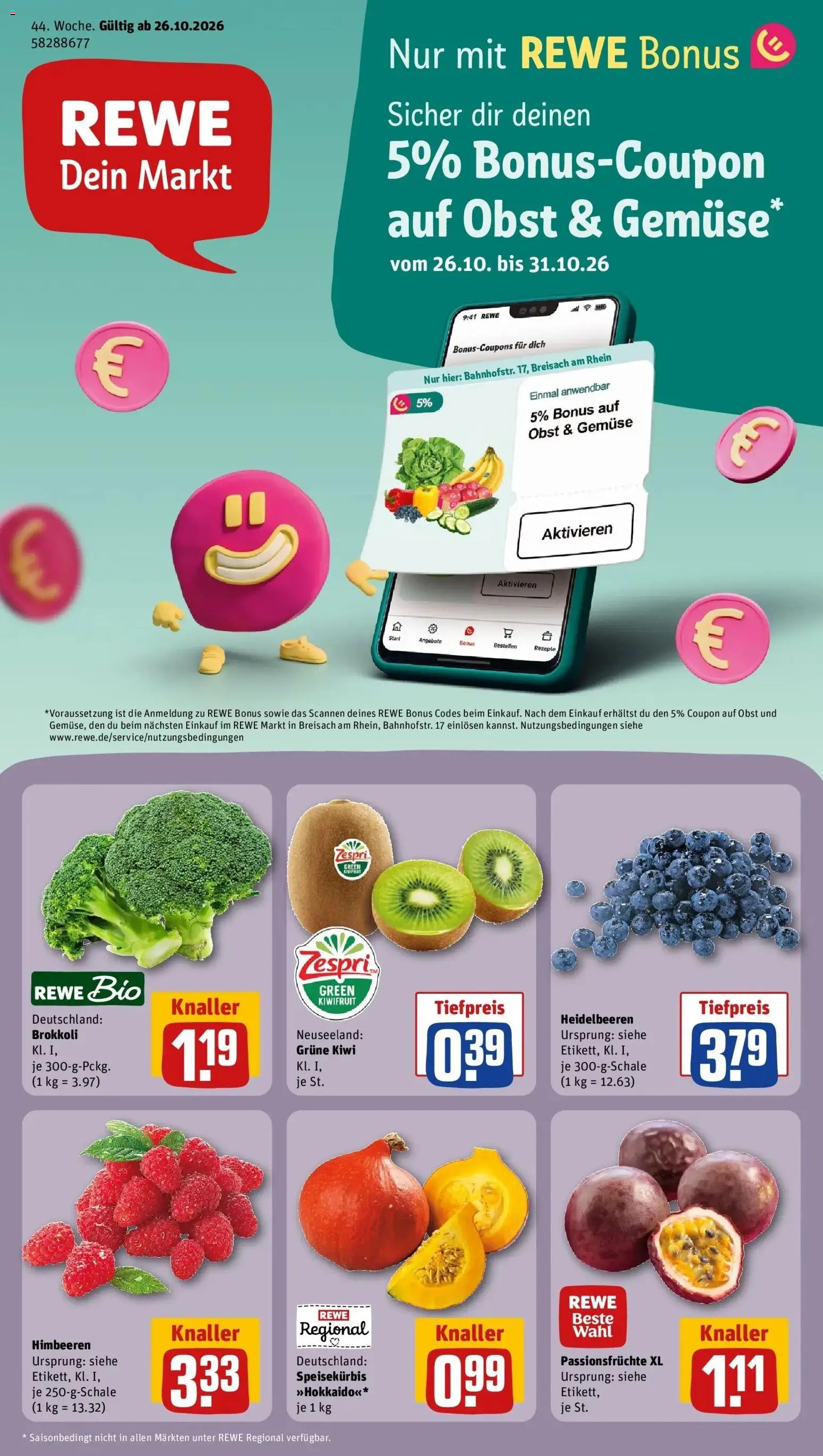 Vorschau von dem Prospekt des Geschäftes Rewe, gültig ab dem 26.10.2026