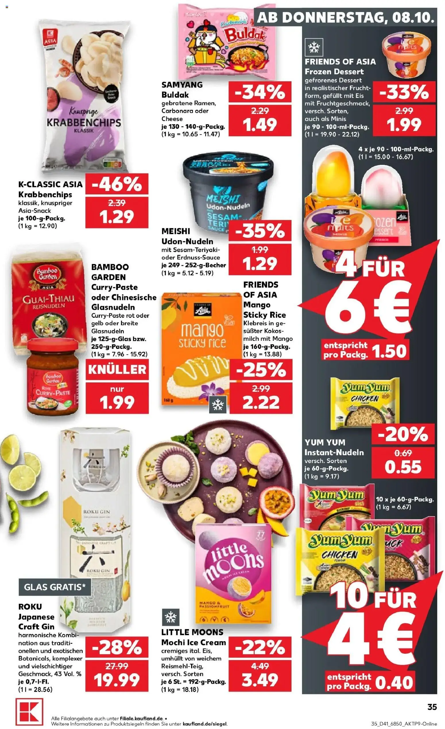 Vorschau von dem Prospekt des Geschäftes Kaufland, gültig ab dem 08.10.2026 - Mango, Eis, Gin, Mochi, Milch, Gurken