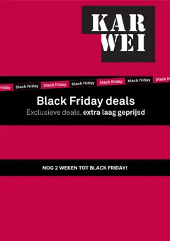 Voorbeeld van KARWEI Black Friday kennisgeving van winkel KARWEI geldig vanaf 23-10-2026