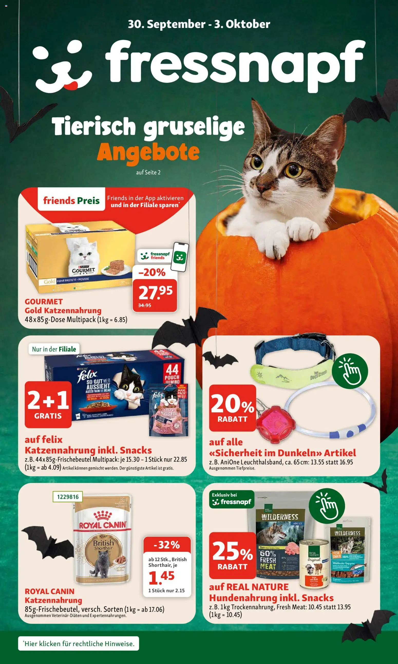 Vorschau des Merkblatts Fressnapf aktionen vom Shop Fressnapf gültig von 30.09.2026 bis 03.10.2026 - Snacks