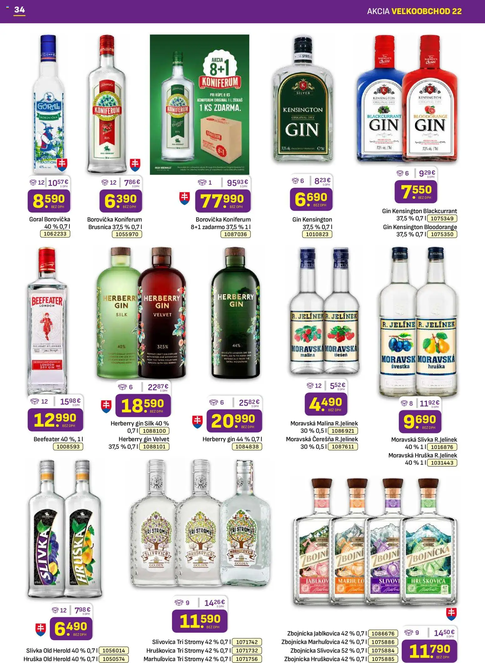 Náhľad Libex letáku platného od 02.11.2026 - Borovička, Gin, Beefeater, Slivovica, Koniferum, Hruškovica