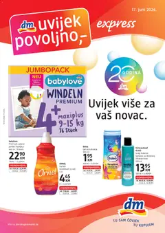 Pregled letka DM Drogerie uvijek povoljno trgovine DM Drogerie vrijedi od 17.06.2026