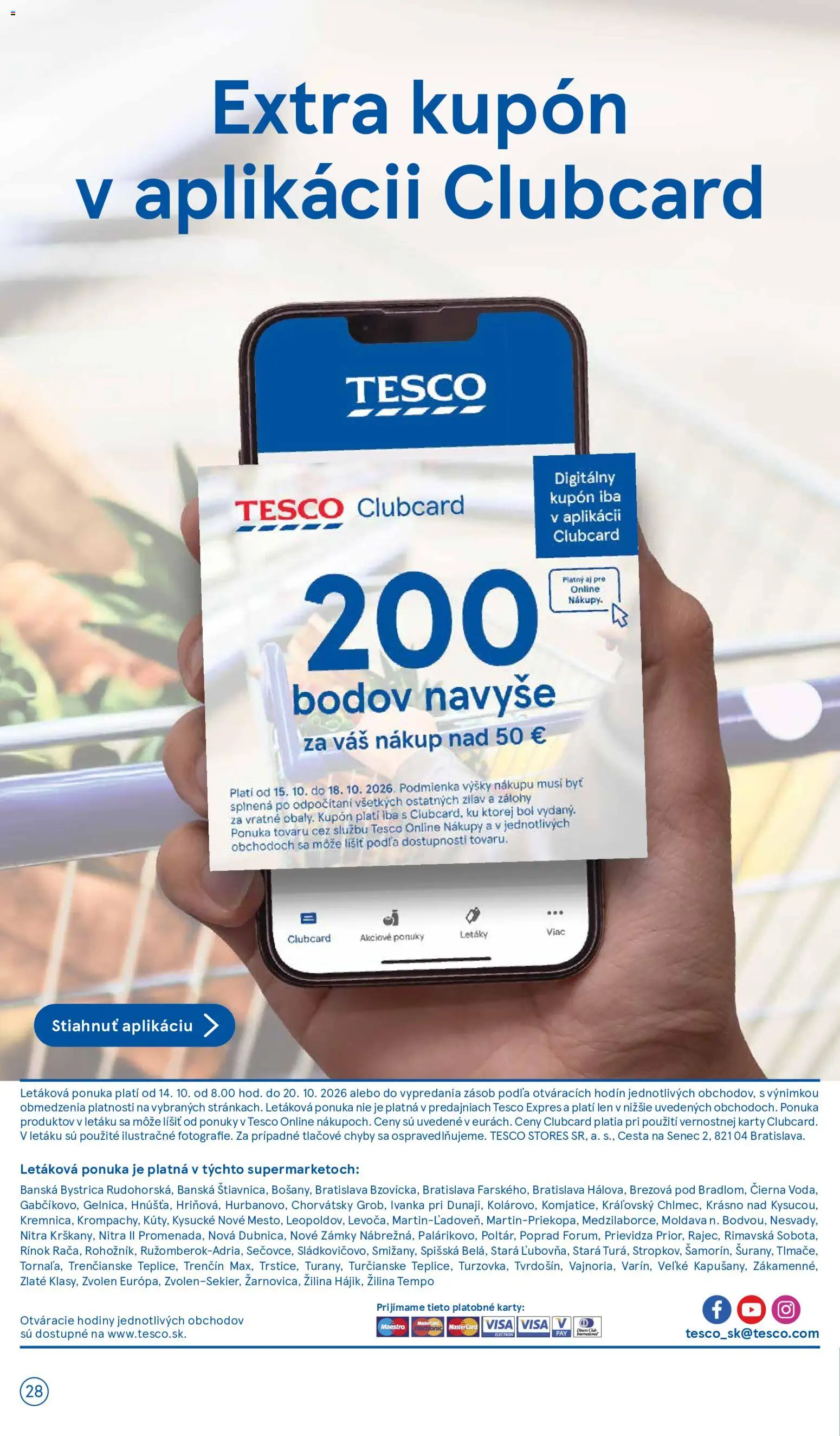 Náhľad Tesco letáku platného od 14.10.2026