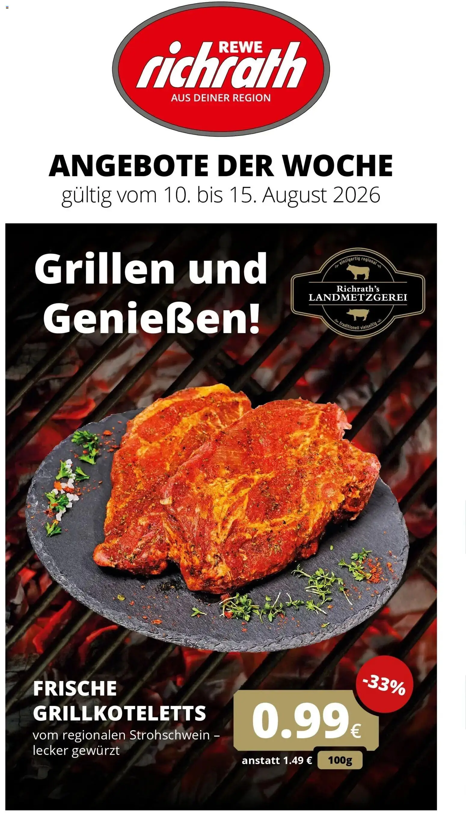 Vorschau von dem Prospekt des Geschäftes Rewe, gültig ab dem 10.08.2026