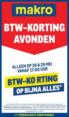 Voorbeeld van Makro folder - BTW-korting avonden van winkel Makro geldig vanaf 28-05-2026