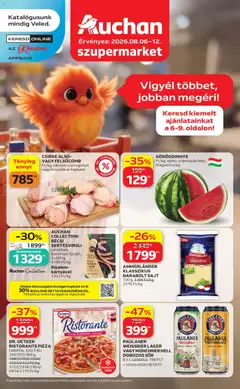 Auchan - Auchan Szupermarket akciós újság megtekintése, amely érvényes 2026.08.06.-től