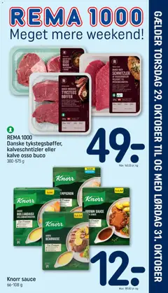 Eksempel på tilbudsavis Rema 1000 - Tilbudsavis - Meget mere weekend fra butik Rema 1000 gyldig fra 29/10/2026