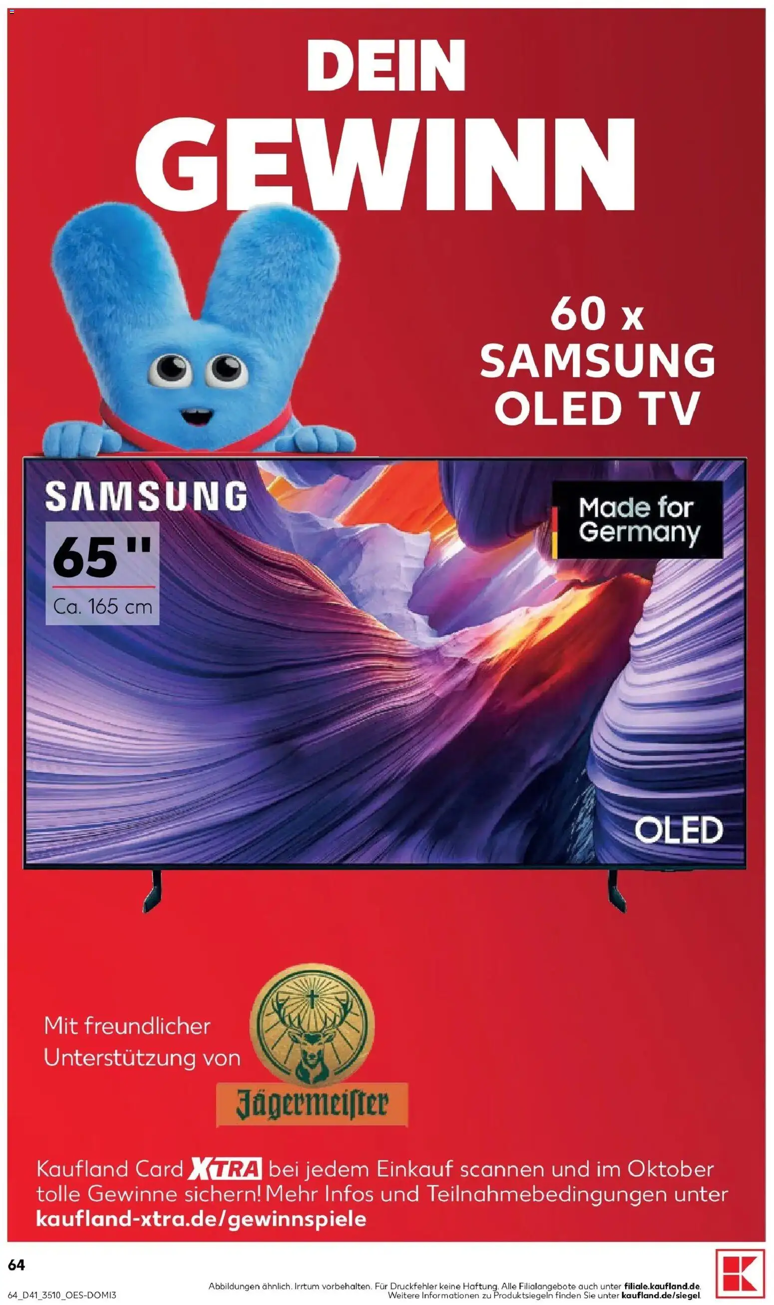 Vorschau von dem Prospekt des Geschäftes Kaufland, gültig ab dem 08.10.2026 - Samsung, TV, Jägermeister