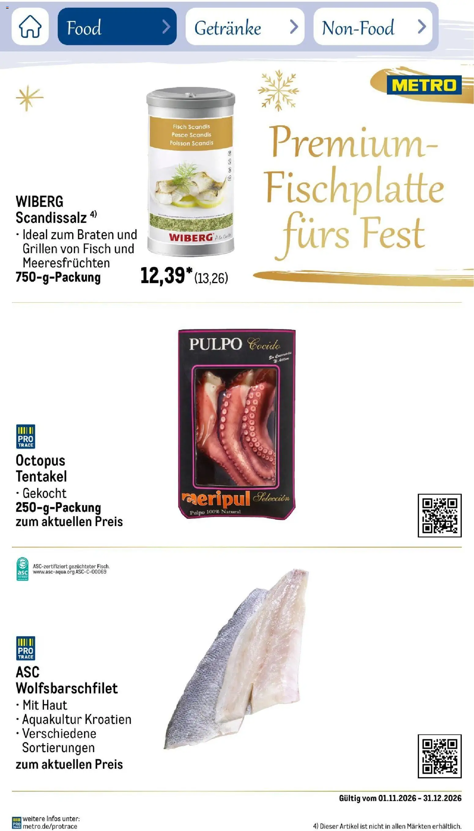 Vorschau von dem Prospekt des Geschäftes Metro, gültig ab dem 01.11.2026 - Fisch