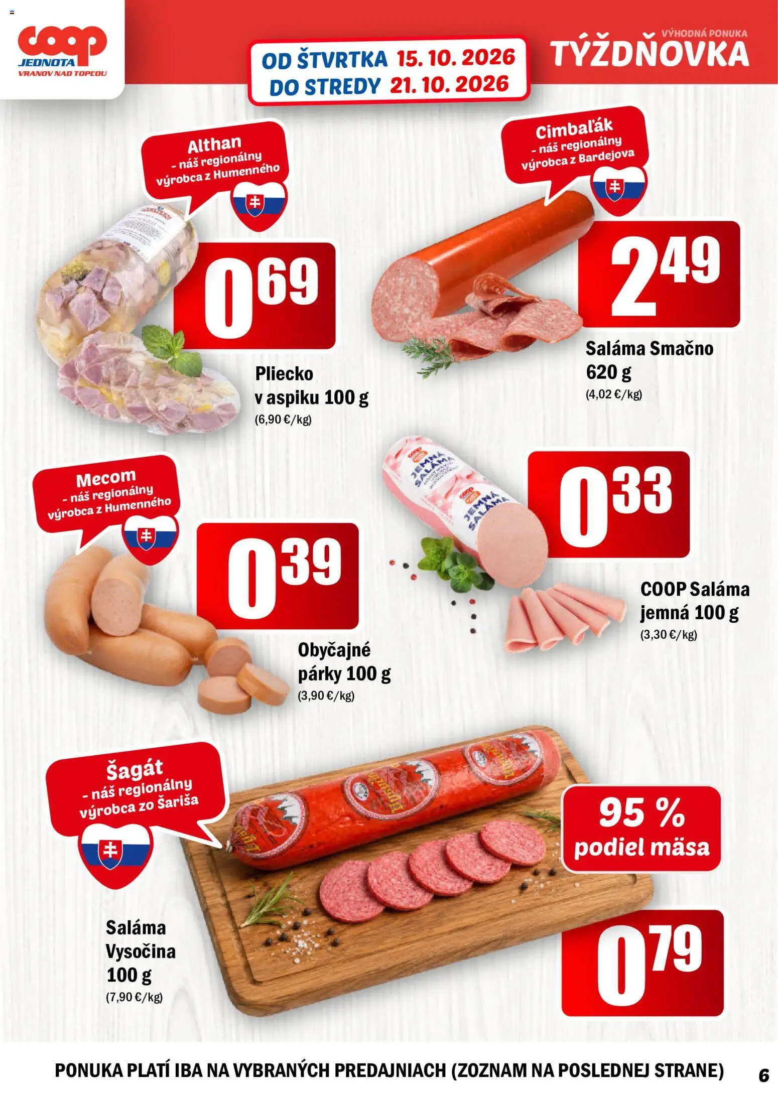 Náhľad COOP Jednota letáku platného od 15.10.2026