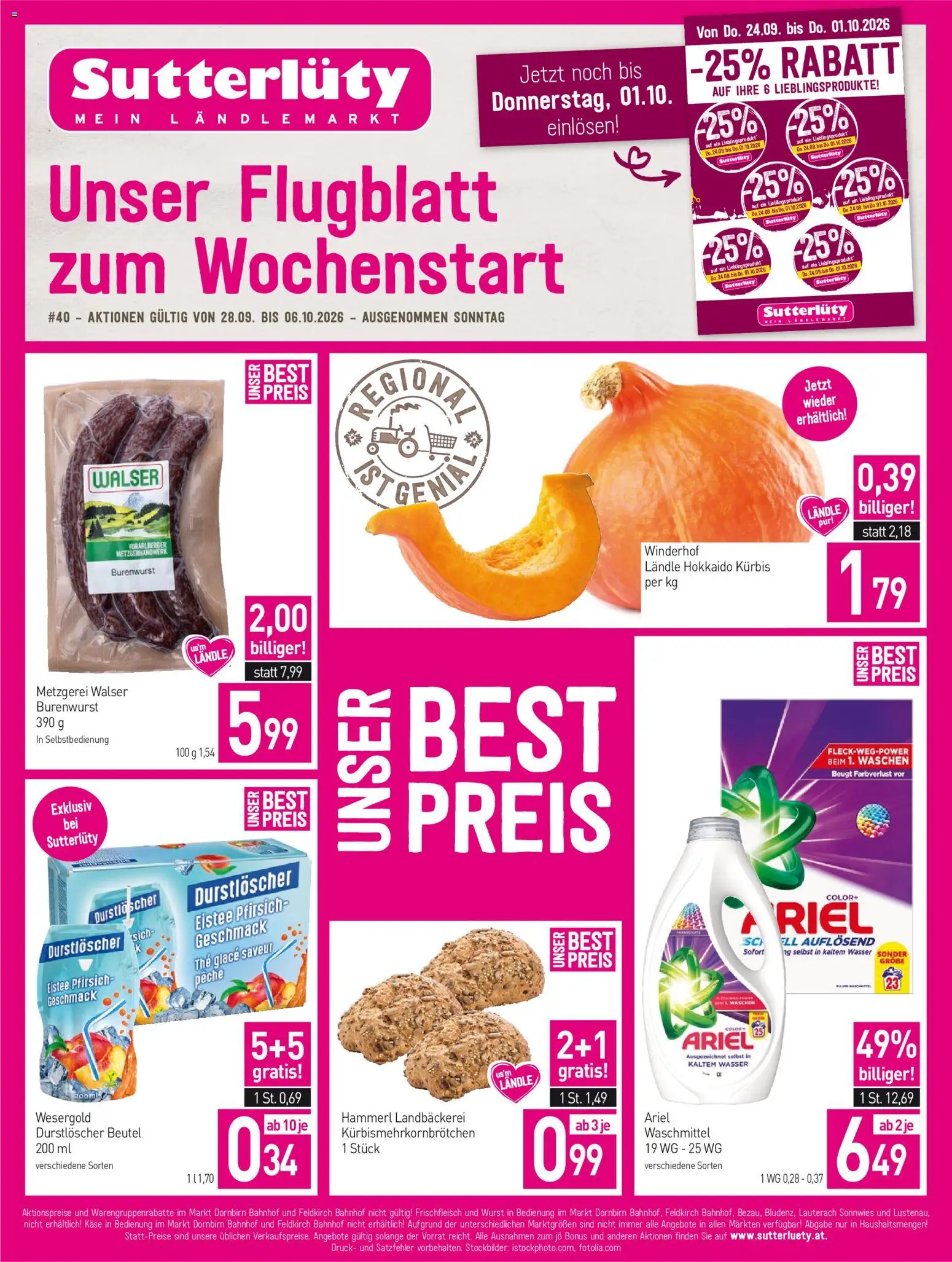 Vorschau der Angebote: Sutterlüty Sutterlüty Flugblatt gültig ab 28.09.2026