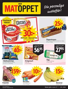 Förhandsgranska reklamblad Matöppet erbjudanden från butik Matöppet gäller från 07/09/2026