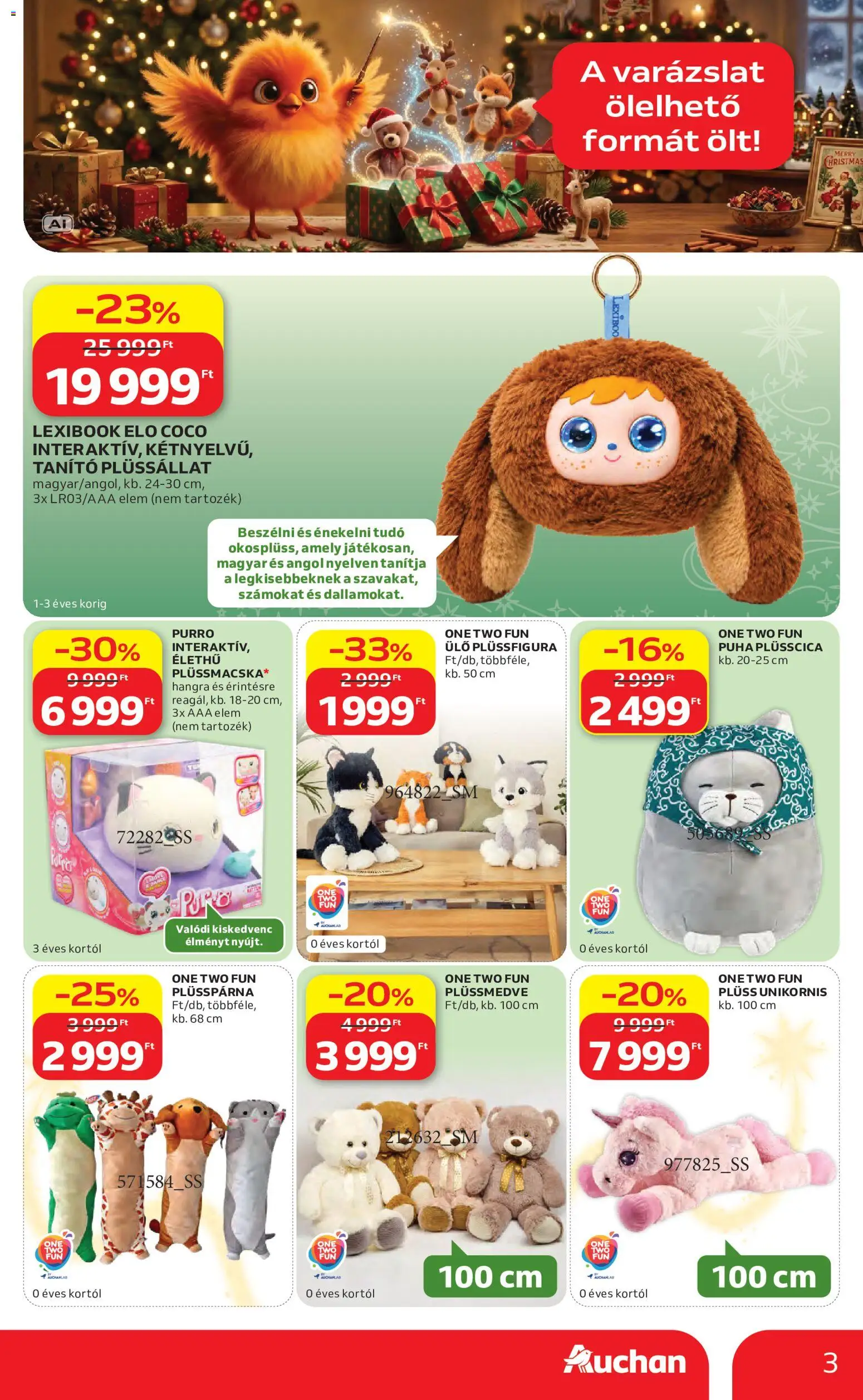 Auchan - Auchan Karácsonyi ajánlataink megtekintése, amely érvényes 2026.10.22.-től - Plüss, Elem