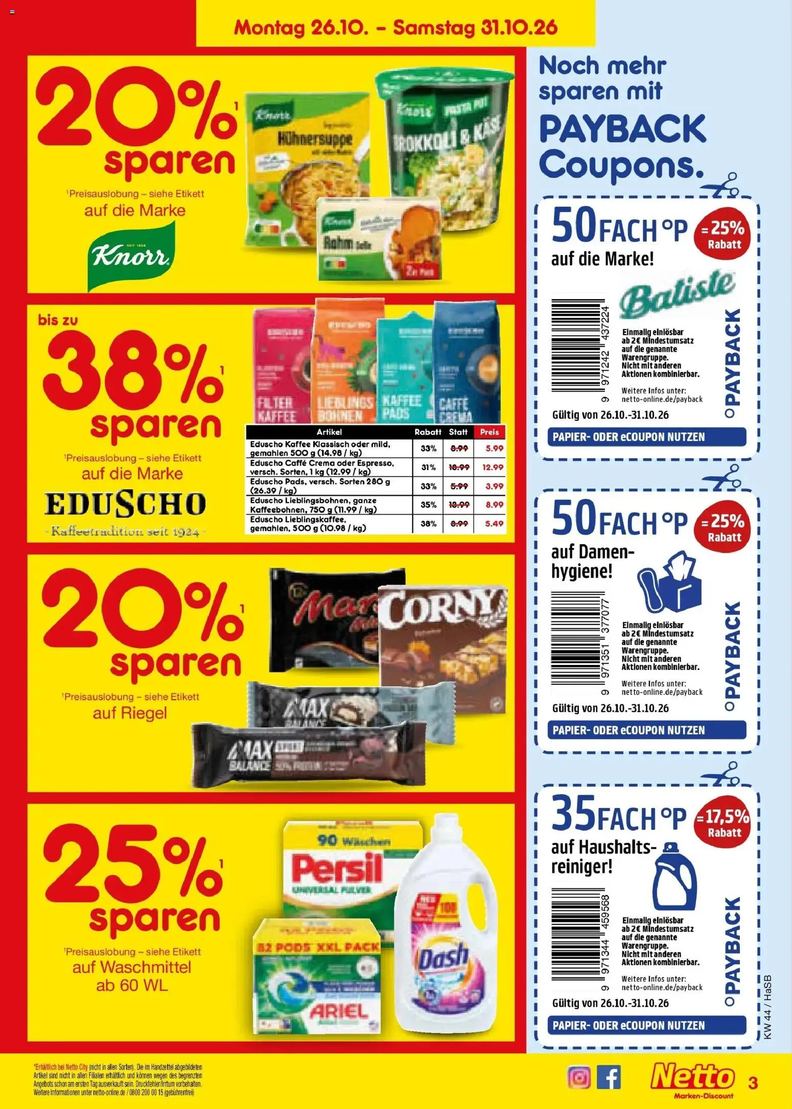 Vorschau von dem Prospekt des Geschäftes Netto Marken-Discount, gültig ab dem 26.10.2026