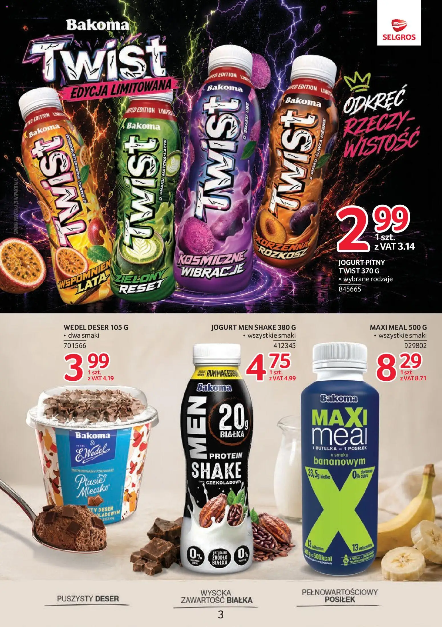 Pogląd gazetki "Selgros cash&carry gazetka - Markowe Produkty" ze sklepu Selgros cash&carry ważnej od 22.10.2026 - Deser, Jogurt, Jogurt pitny