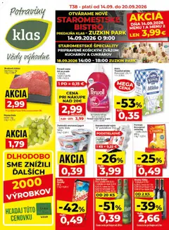 Náhľad Klas letáku platného od 14.09.2026