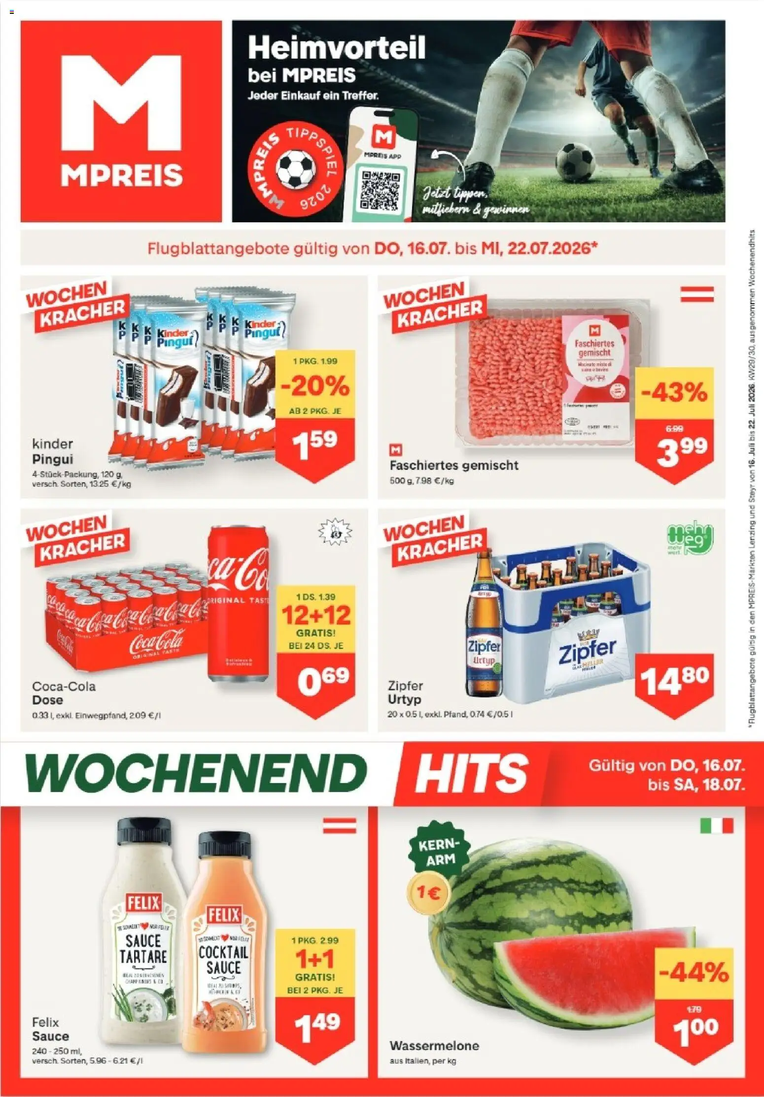 Vorschau der Angebote: MPREIS MPREIS Lenzing gültig ab 16.07.2026
