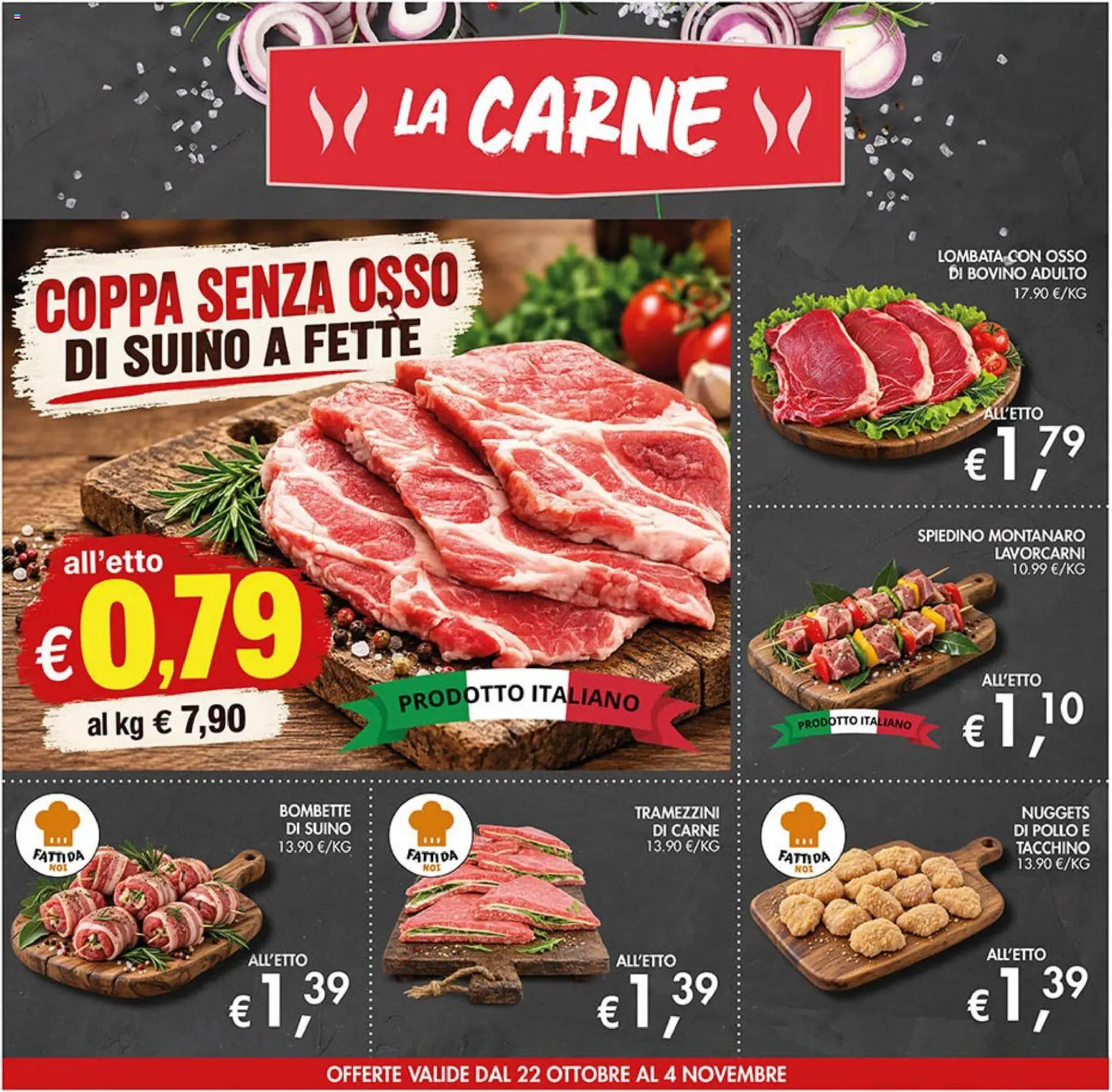 Anteprima dell'opuscolo Coal volantino dal negozio Coal valido da 22/10/2026 - Pollo, Carne, Tacchino, Bovino, Nuggets, Suino