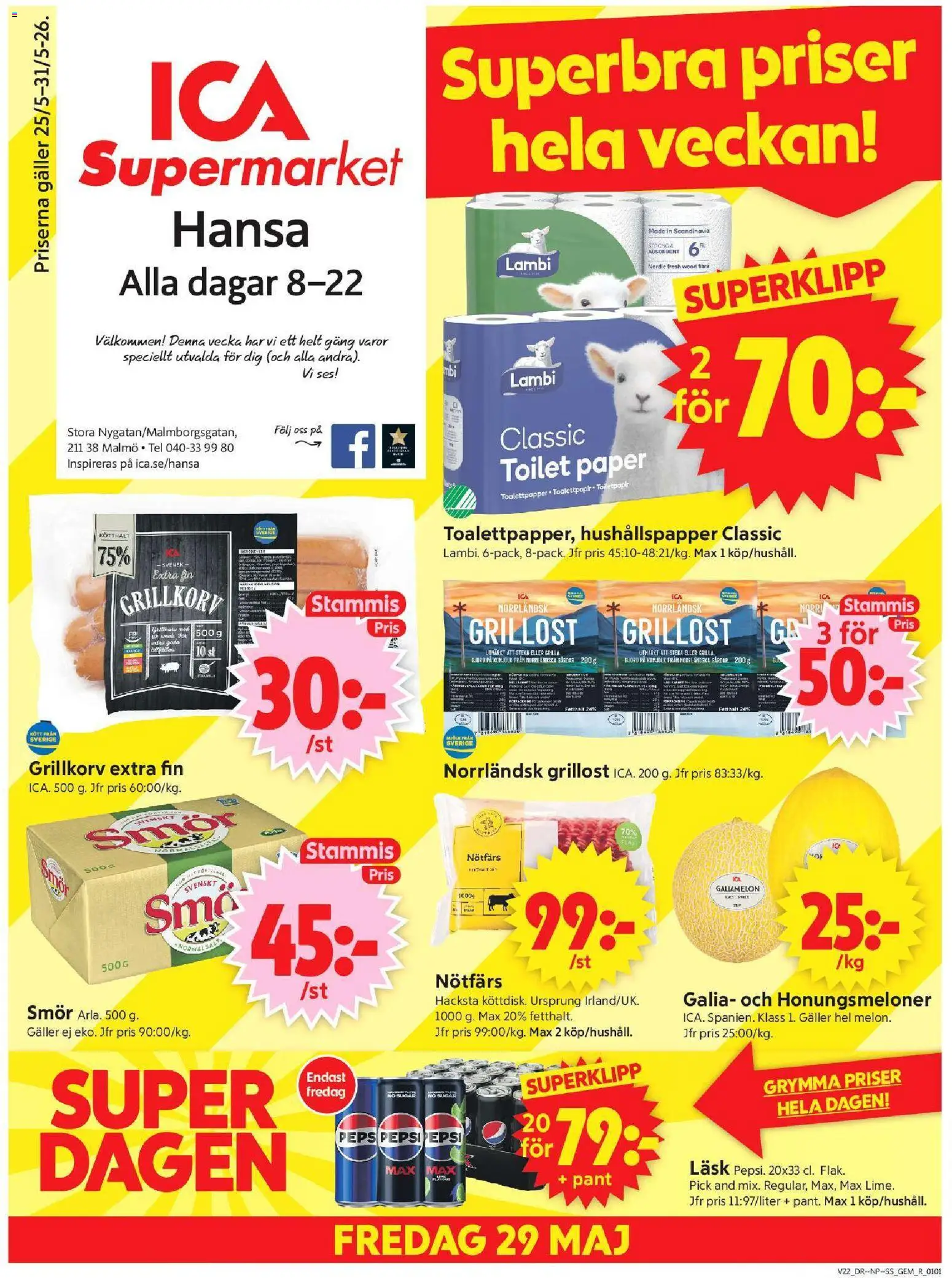 Förhandsgranska reklamblad Malmö från butik ICA Supermarket gäller från 25/05/2026