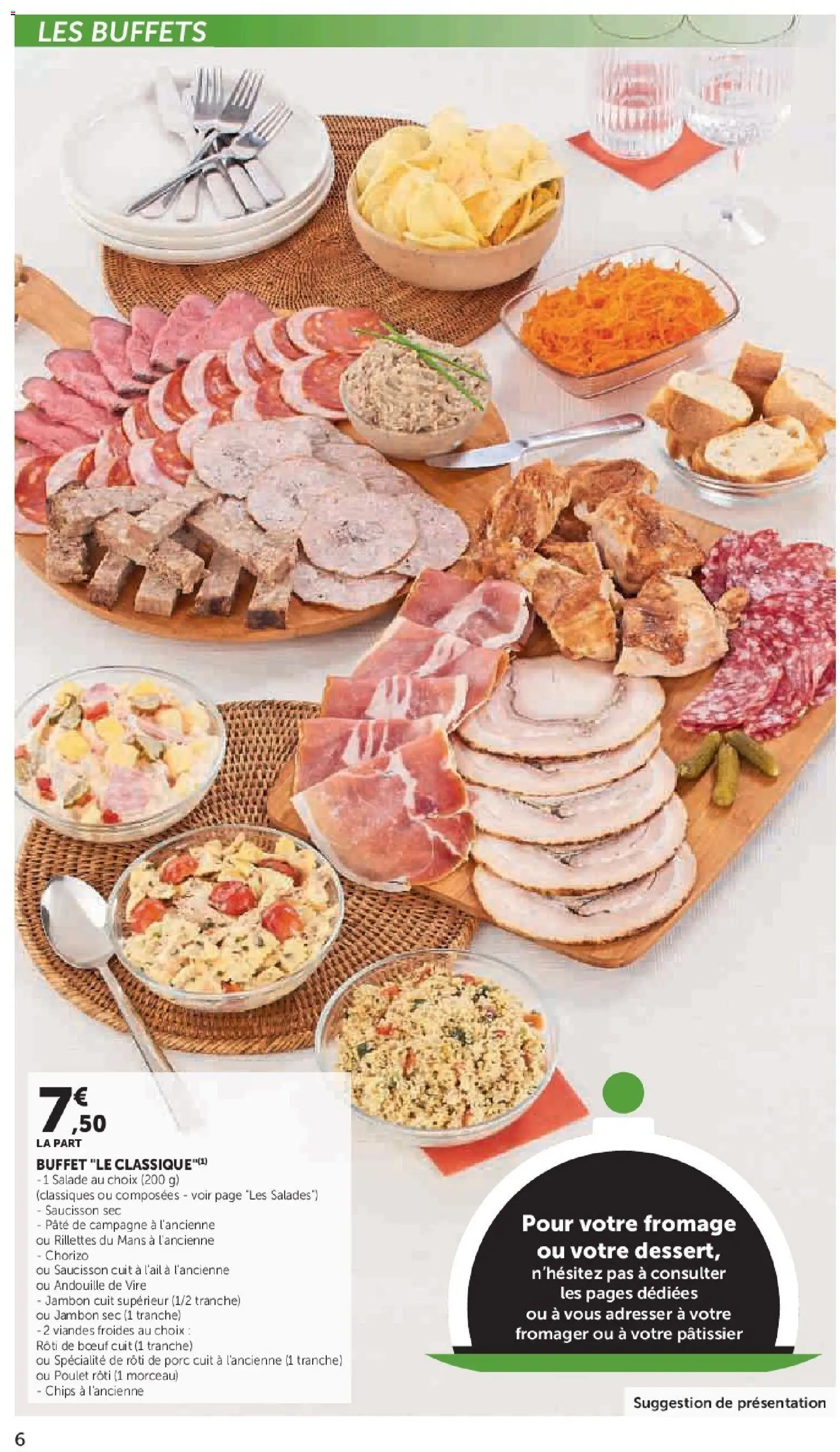 Prévisualisation de Super U - La carte Printemps Été du magasin Super U formulaire valide 03/03/2026 - Fromage, Salade, Buffet, Rôti de porc, Poulet rôti, Rôti de bœuf, Porc, Chips à l’ancienne