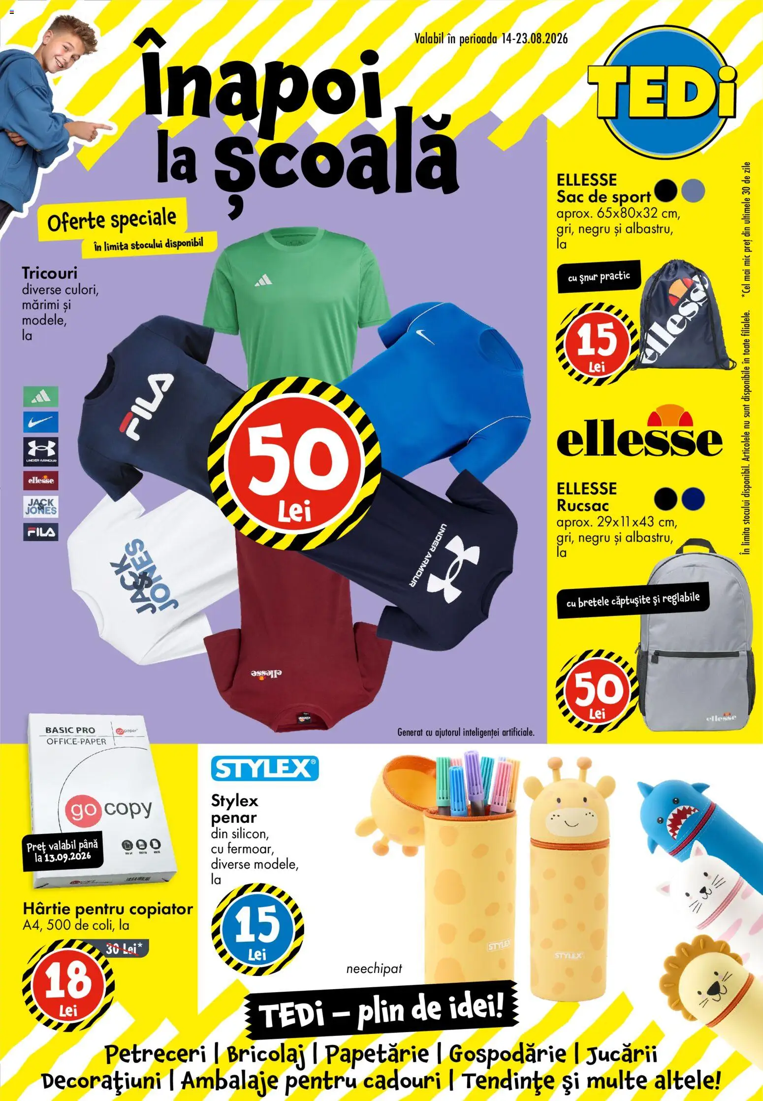 Previzualizarea de cataloage: TEDi TEDi Catalog valabil de la 14.08.2026 - Sport, Rucsac, Sac