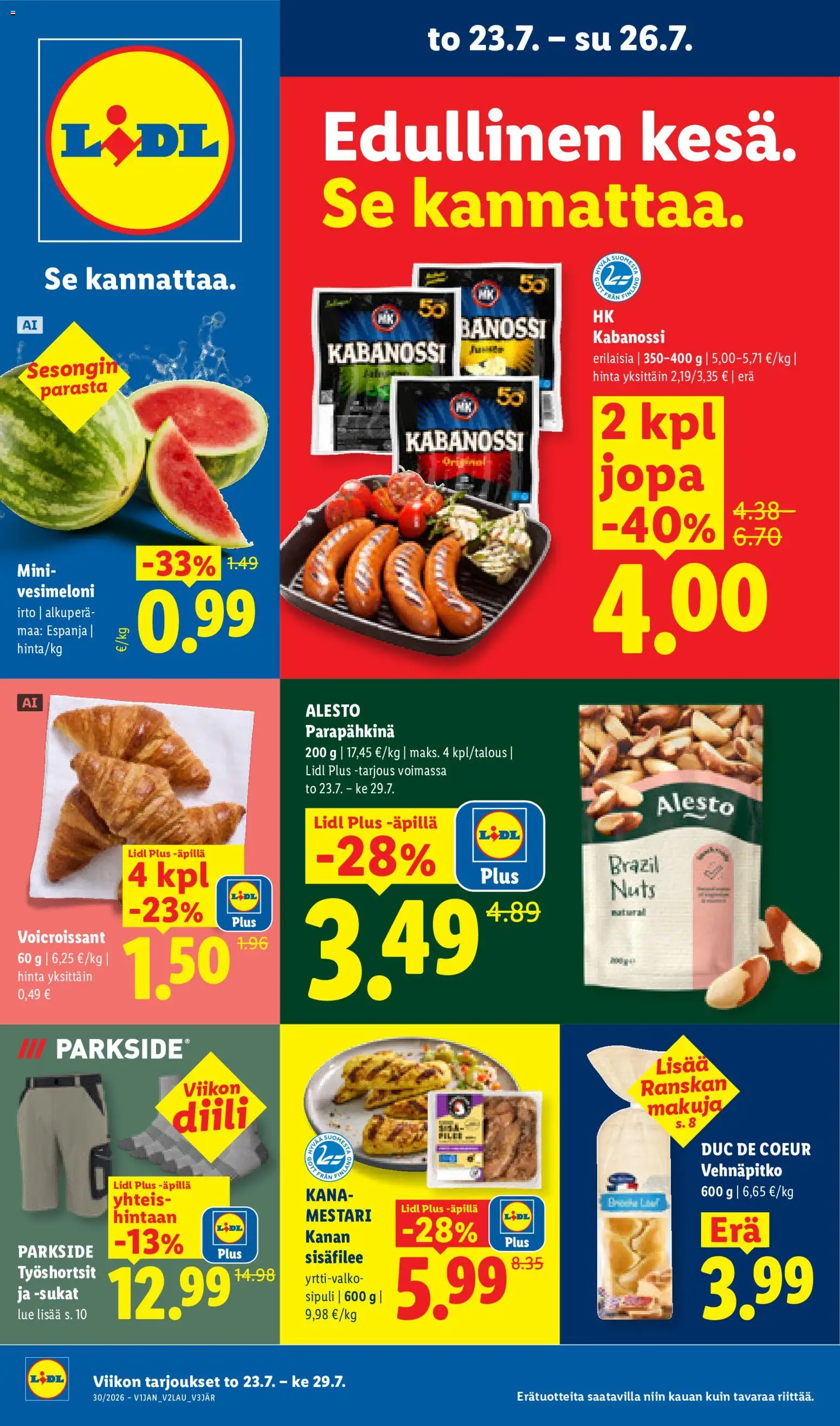 Kaupan Lidl Lidl tarjoukset esikatselu, voimassa 23/07/2026