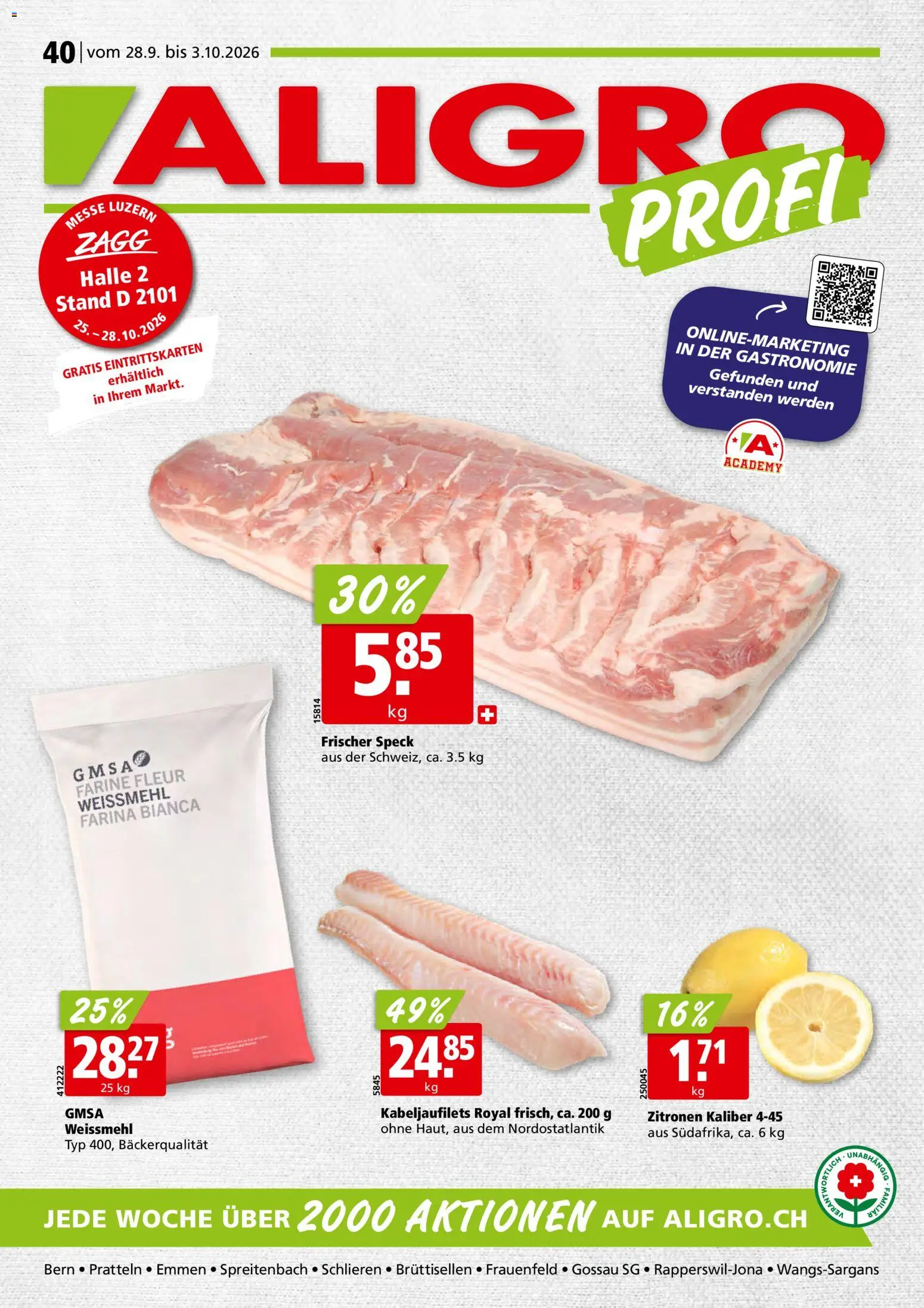 Vorschau des Merkblatts Aligro aktionen vom Shop Aligro gültig von 28.09.2026 bis 03.10.2026