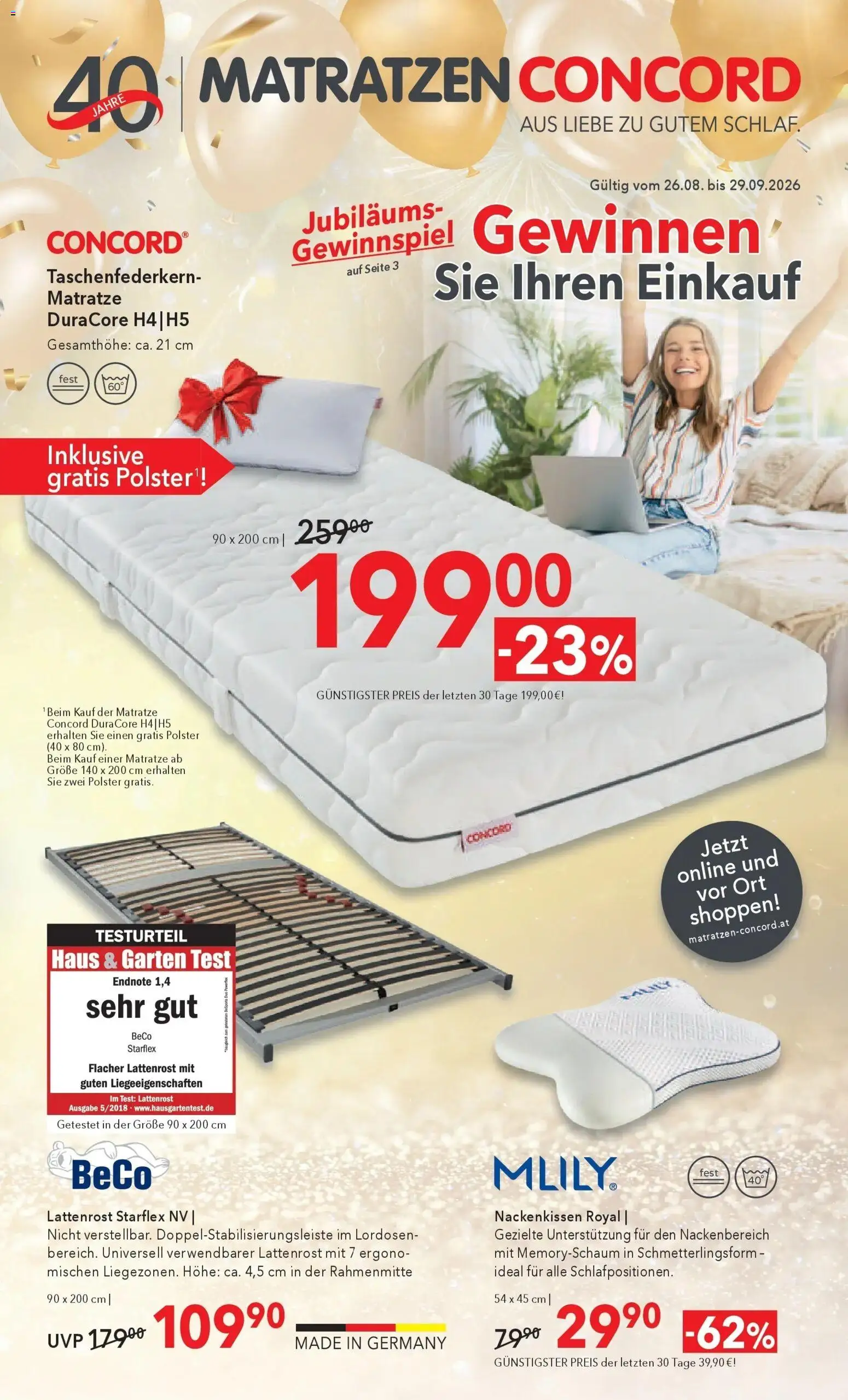 Vorschau der Angebote: Matratzen Concord Matratzen Concord Graz gültig ab 26.08.2026