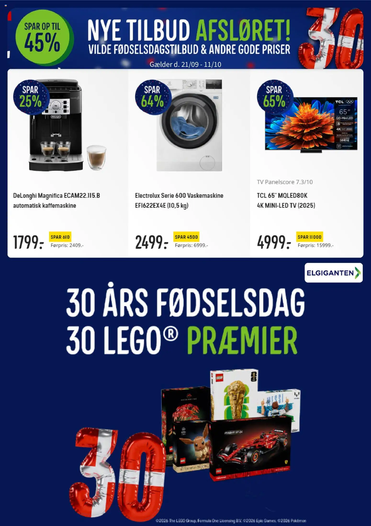 Eksempel på tilbudsavis Elgiganten - Tilbudsavis - 30 ÅRS FØDSELSDAG fra butik Elgiganten gyldig fra 21/09/2026