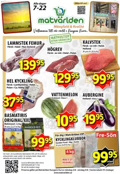 Förhandsgranska reklamblad Matvärlden erbjudanden från butik Matvärlden gäller från 03/08/2026