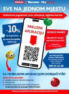 Pregled letka KONZUM Pika trgovine KONZUM vrijedi od 13.10.2026