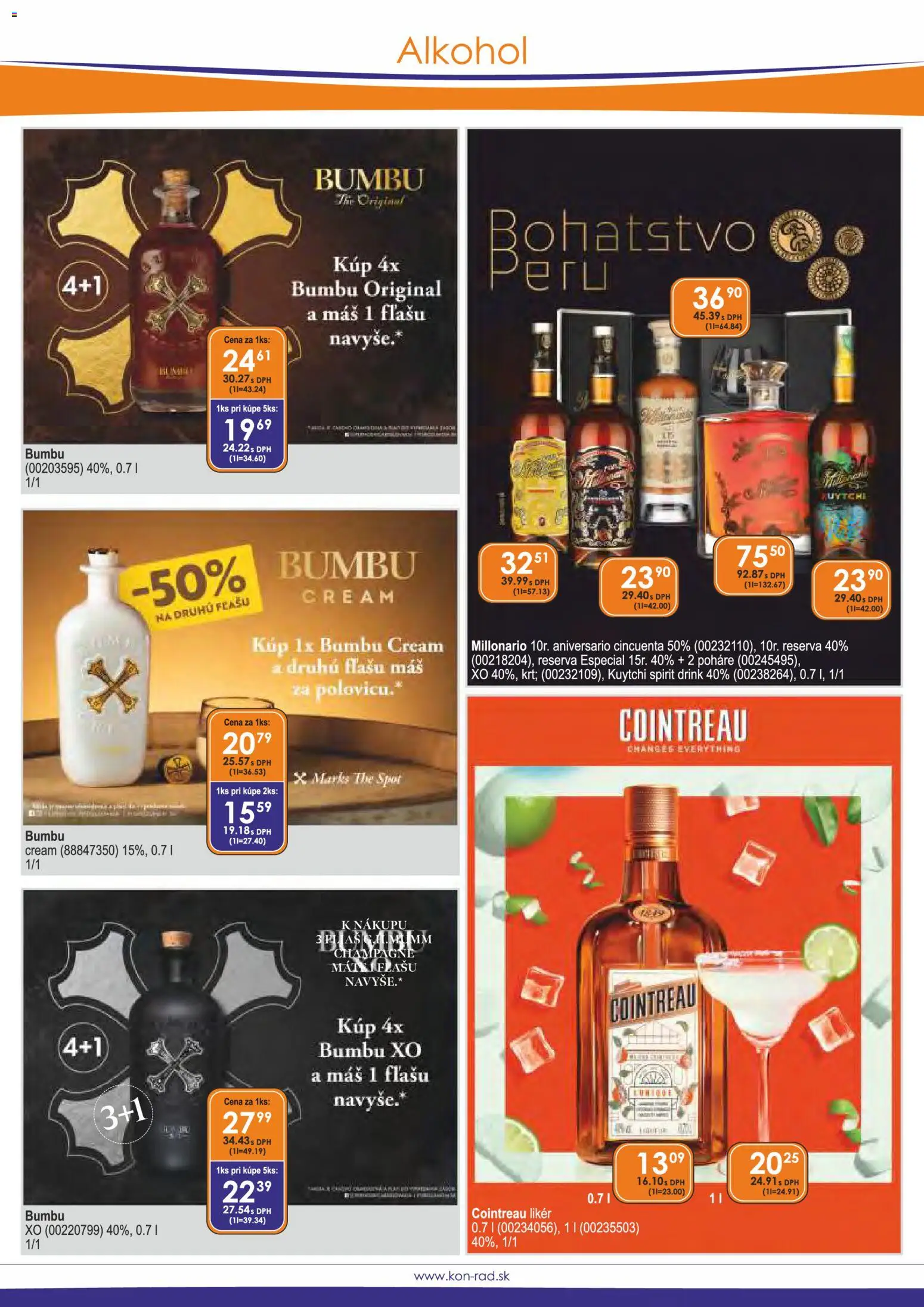 Náhľad KON - RAD letáku platného od 01.03.2026 - Alkohol, Poháre