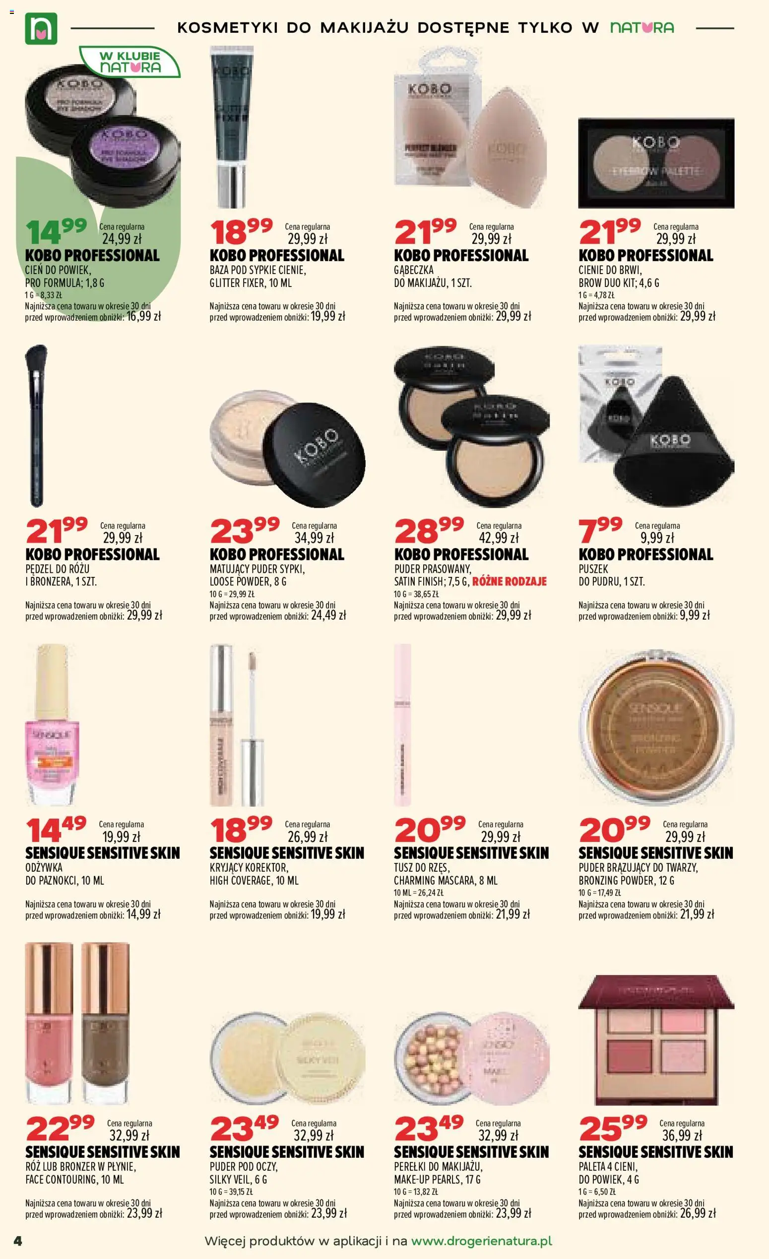 Pogląd gazetki "Drogerie Natura gazetka" ze sklepu Drogerie Natura ważnej od 01.10.2026 - Kosmetyki, Bronzer, Puder, Róż, Pędzel, Kosmetyki do makijażu, Odżywka