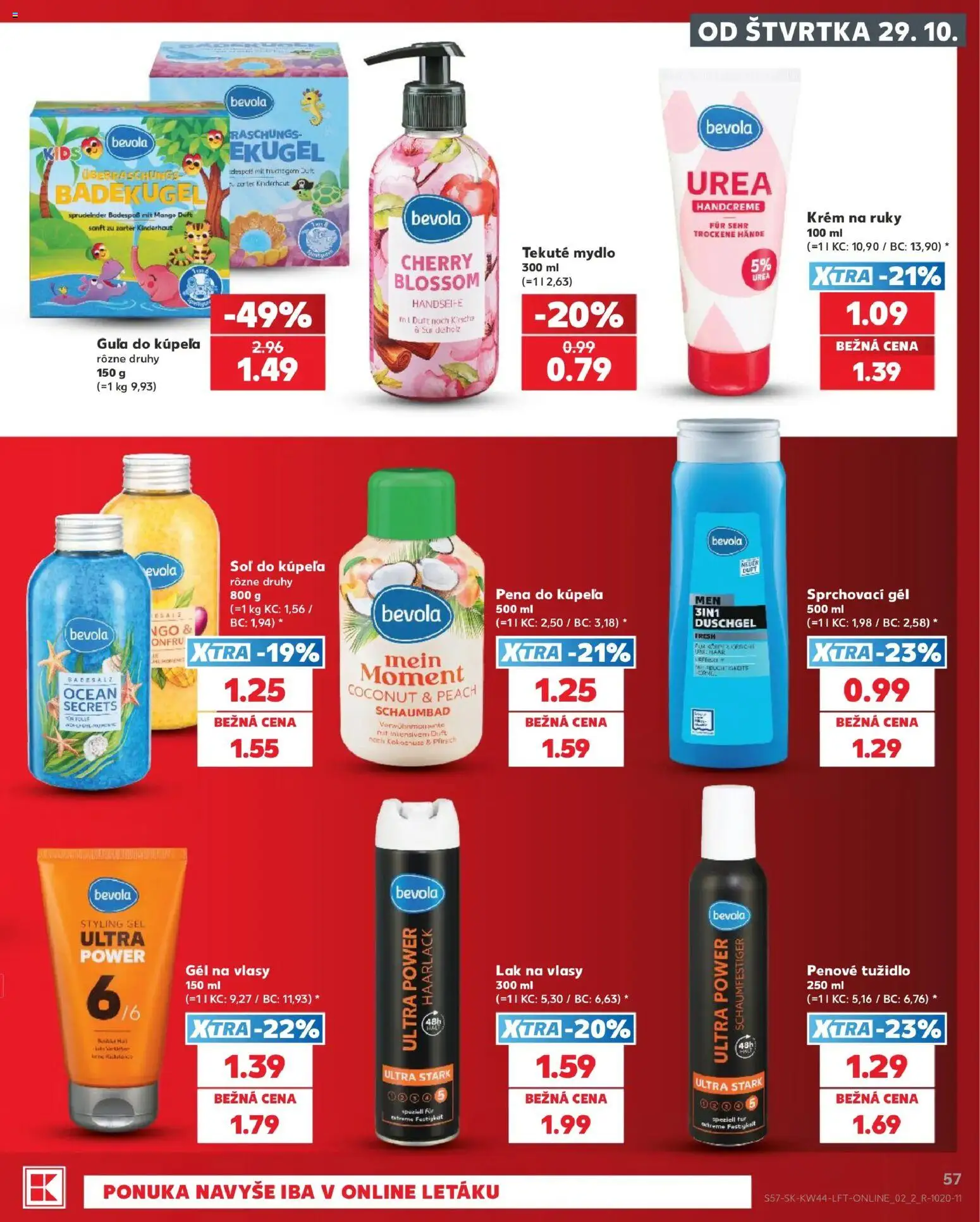 Náhľad Kaufland letáku platného od 29.10.2026 - Mango, Soľ, Mydlo, Lak na vlasy, Pena, Krém, Krém na ruky, Pena do kúpeľa