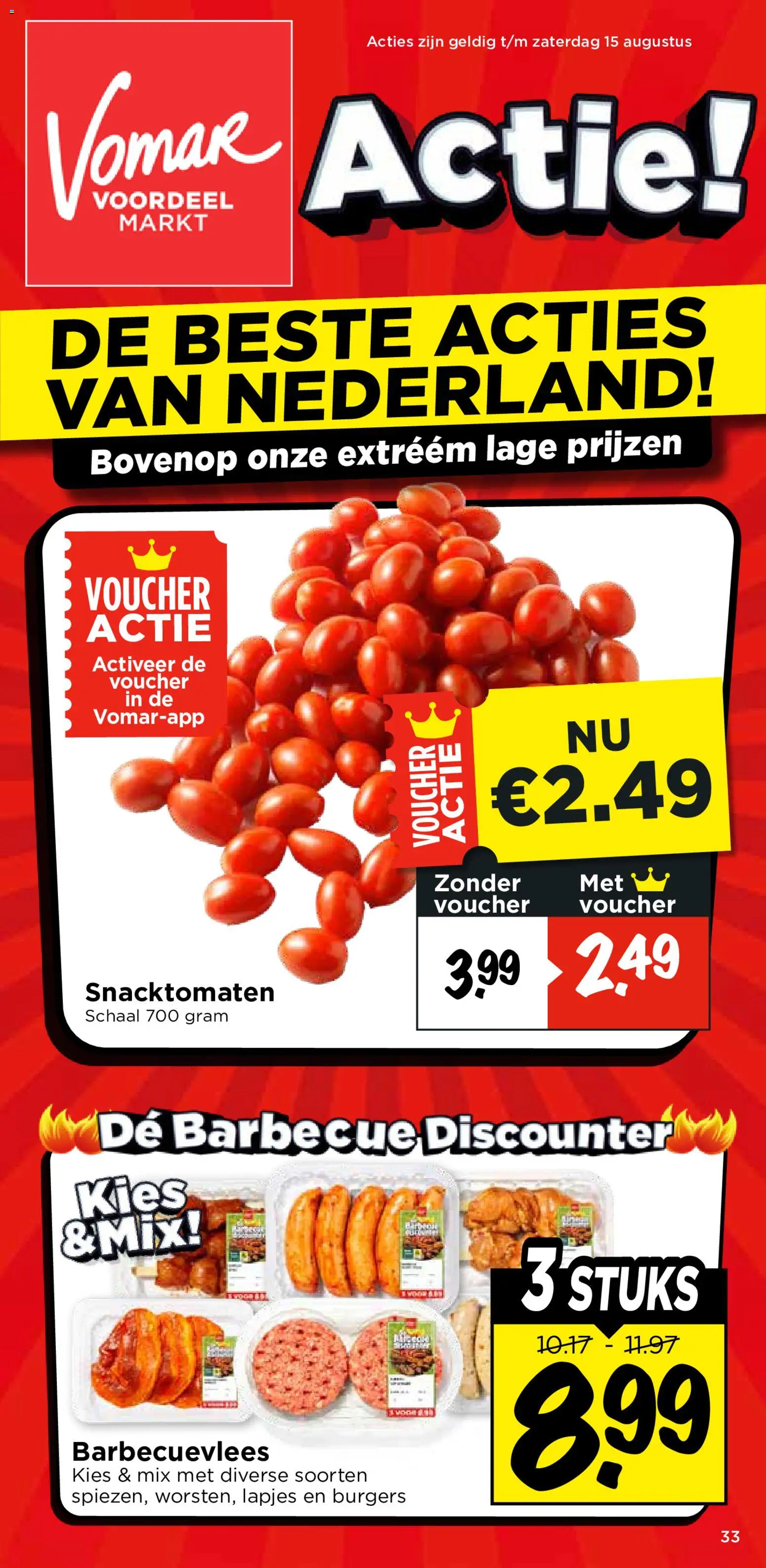 Voorbeeld van Vomar folder - Weekend folder van winkel Vomar geldig vanaf 13-08-2026 - Barbecue, Schaal