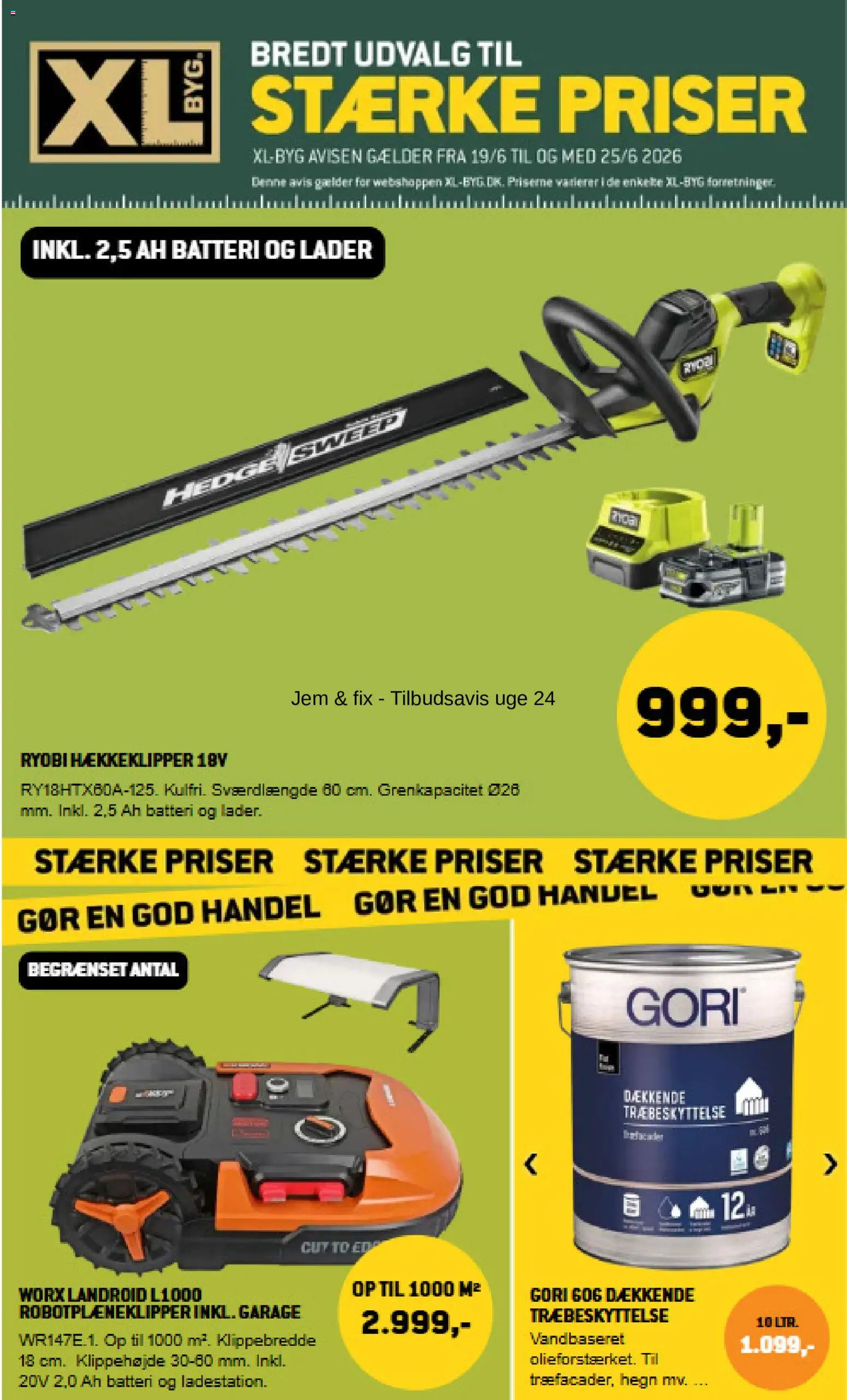 Eksempel på tilbudsavis XL-BYG - Tilbudsavis uge 26 fra butik XL-BYG gyldig fra 19/06/2026