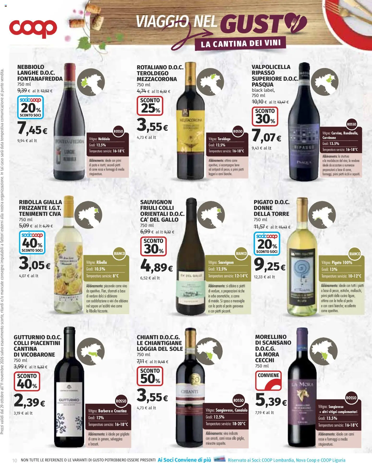 Anteprima dell'opuscolo COOP volantino dal negozio COOP valido da 29/10/2026 - Pasta, Vino, Carne, Dolci, Piatti, Pesto, Verdure, Data