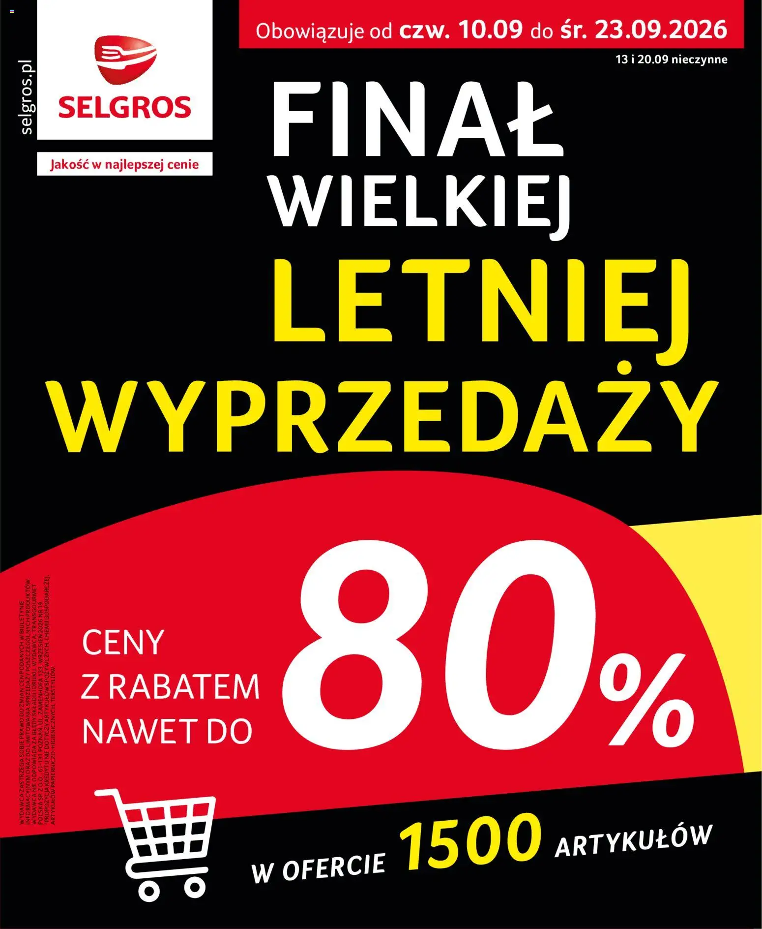 Pogląd gazetki "Selgros cash&carry gazetka - Totalna Wyprzedaż" ze sklepu Selgros cash&carry ważnej od 10.09.2026