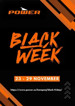 Förhandsgranska reklamblad Power - Black Week förhandsinformation från butik Power gäller från 20/10/2026