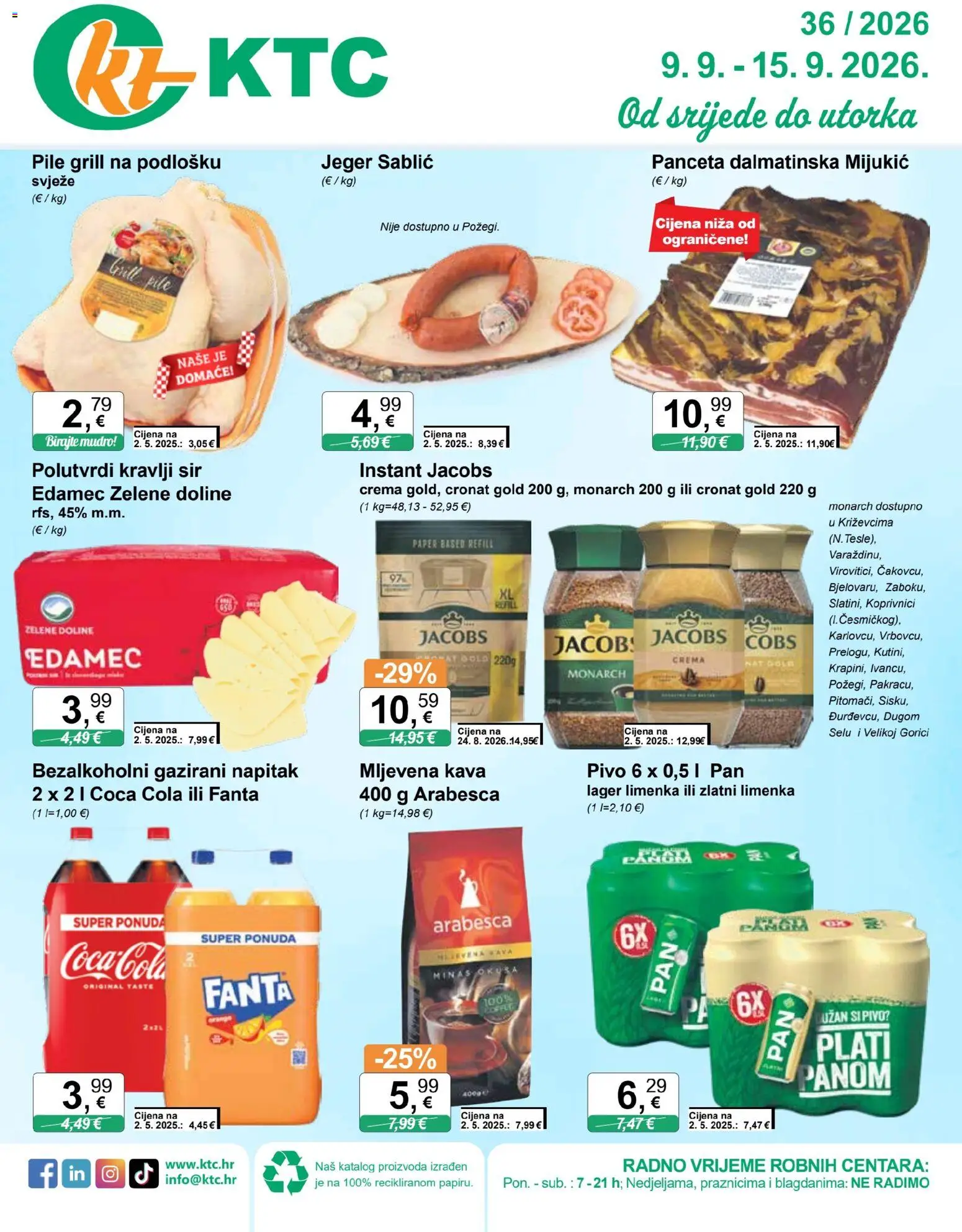 Pregled letka KTC Katalog trgovine KTC vrijedi od 09.09.2026