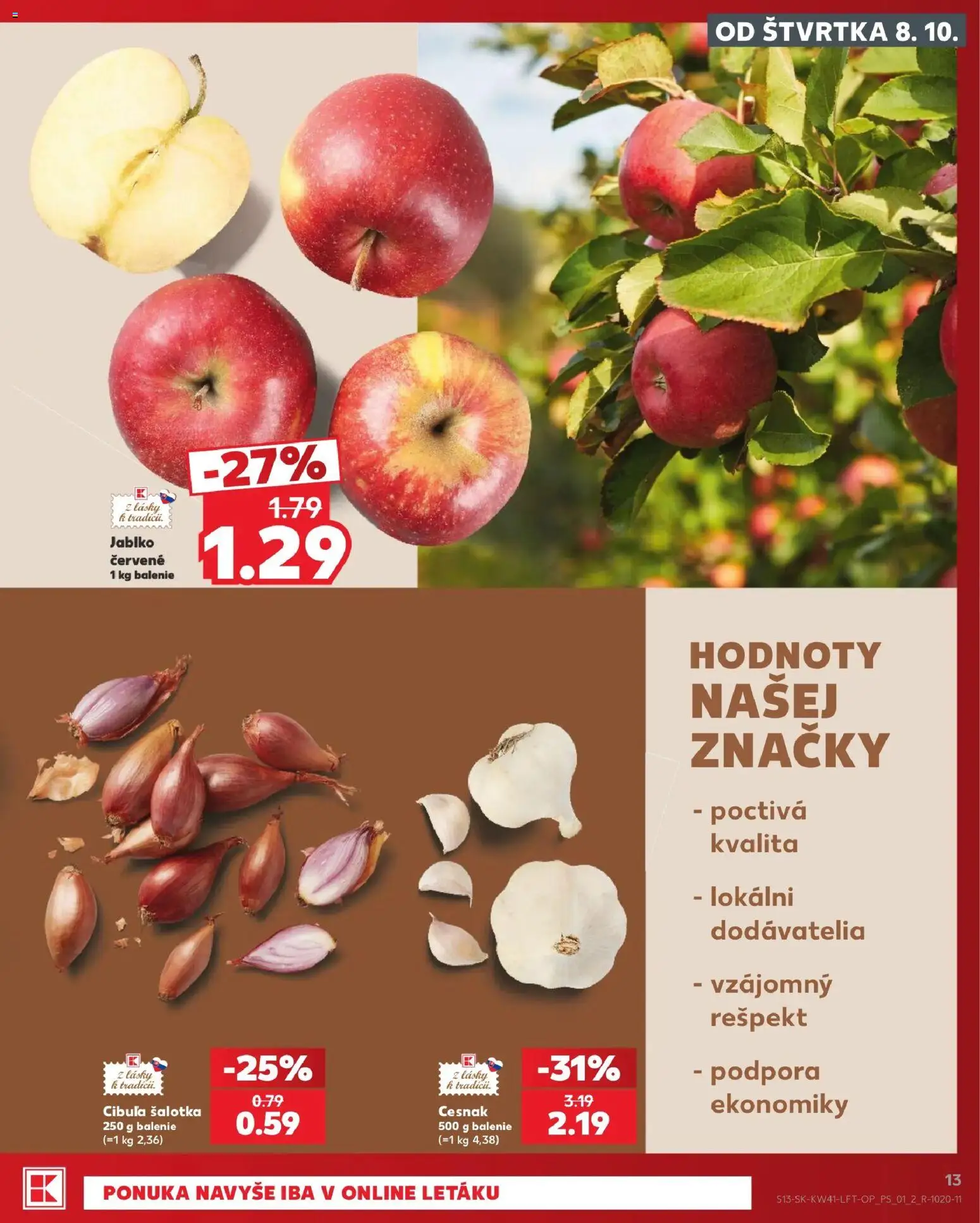 Náhľad Kaufland letáku platného od 08.10.2026 - Cesnak, Cibuľa